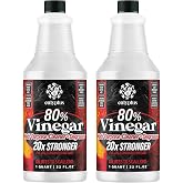 Calyptus 80% Concentrated Vinegar | Ultra-Performance (20X Power), 2 Quart | Technical Grade | Dilutes Easily to 5% Acidity (1 Cup per Gallon) | Home and Outdoor Cleaning Concentrate | USA Made