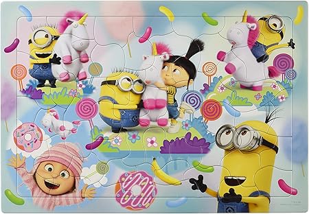 Amazon 60ピース 子供向けパズル ミニオンズ ミニオンとユニコーン パズルあそびシリーズ ボード付きパズル おもちゃ おもちゃ