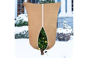 kopotma Burlap Plant Covers Freeze Protection, Burlap Bags for Plant Frost Cloth Plants Jacket Tree Cover, Winter Plant Cover Freeze Protection Cover Bags Blankets, 40x47in, 1Pack