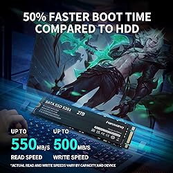 S201 2TB SSD, M.2 2280 SATA III 6Gb/s Internal