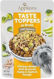 Applaws Taste Toppers Chicken, Broccoli, Apple & Quinoa Broth Wet Dog Food, 3 oz.