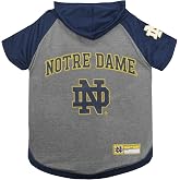 NCAA Notre Dame Fighting Irish Hoodie for Dogs &amp; Cats, Medium Collegiate Licensed Dog Hoody Tee Shirt. Sports Hoody T-Shirt for Pets. College Sporty Dog Hoodie Shirt.