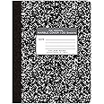 Roaring Spring Composition Notebooks, College Ruled, 100 Sheets, 15# White Paper, 9.75"x7.75", Hard Board Black Marble Covers (Pack of 1)