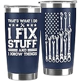 Gifts for Dad, Men, Husband, Grandpa, Mechanic Father, Handyman - Birthday Presents for Men Unique - Mens Birthday Gift Ideas - Navy Tumbler 20Oz