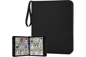 GERMUN 9 Pocket Card Binder, Premium Zip Trading Card Binder, 720 Double Sided Pocket PU Card Collection Binder, Collector Card Album, Card Folder for MTG, TCG, Sports Cards, Game Cards (Black1)