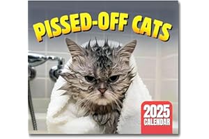 LOOKIN’ FRIDAY 2025 Peed-Off Cats Wall Calendar - Funny Cat Memes, Gifts for Cat Lovers, Monthly Hanging Format, Includes Hilarious Cat-Themed Humor, Ideal for Home or Office Decoration