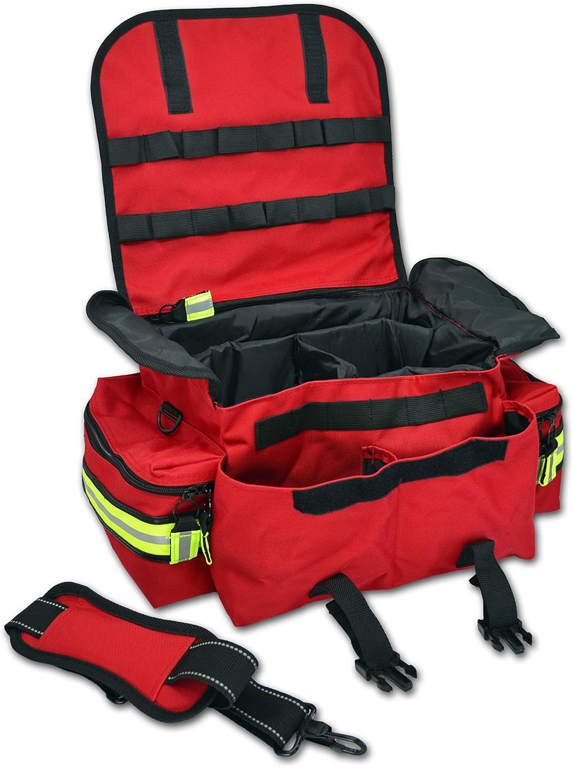 Lightning X Small First Responder EMT EMS Trauma Bag Stocked First Aid Fill Kit B (Red): Health & Personal Care