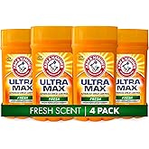 ARM &amp; HAMMER ULTRA MAX Deodorant, Fresh Scent, Solid Stick 2.6 oz, 4-Pack | Antiperspirant Deodorant, 24-Hour Sweat Protection and Odor Control