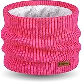 Oliumt Kids Neck Warmer Winter Neck Gaiters Knitted Infinity Scarf for Boys Girls Fleece Lined Ski Mask for Cold Weather