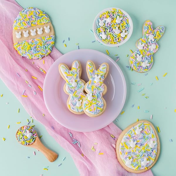SWEETS INDEED SPRINKLES, 4 PACK, EDIBLE SPRINKLE MIX, PERFECT FOR CAKE DECORATIONS, BAKING, ICE CREAM, COOKIES, CUPCAKE TOPPER (EASTER)