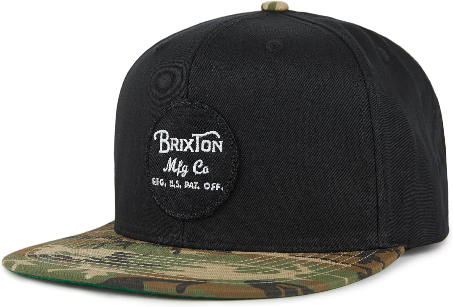 Brixton Men's Wheeler Snapback Black: Clothing