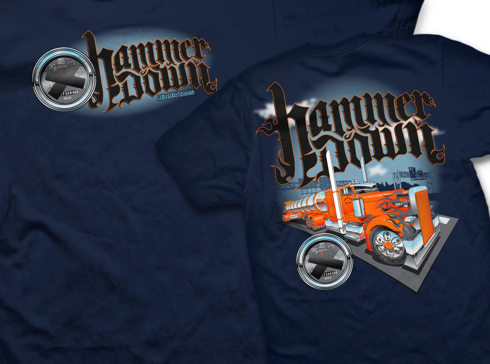 Big Rig Tees 'Hammer Down' T-Shirt (Large)