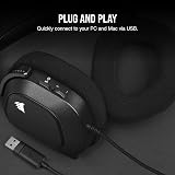 Corsair HS80 RGB USB Gaming Headset Dolby 7.1 Surround iCUE PC Black view 5