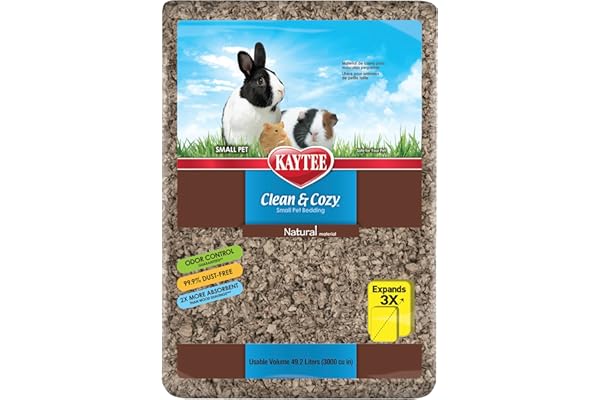 Kaytee Clean & Cozy Natural Small Animal Bedding, Expands to 49.2L