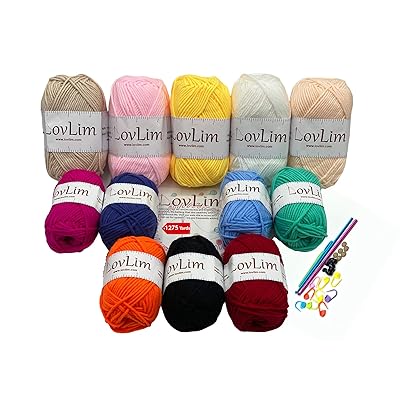 LovLim Crochet Yarn Kit 12 Soft Cotton Yarn Kenya Ubuy