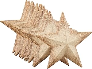 Wooden Stars for Crafts, Star Cutouts (2.9 x 2.9 x 0.5 In, 12 Pieces)