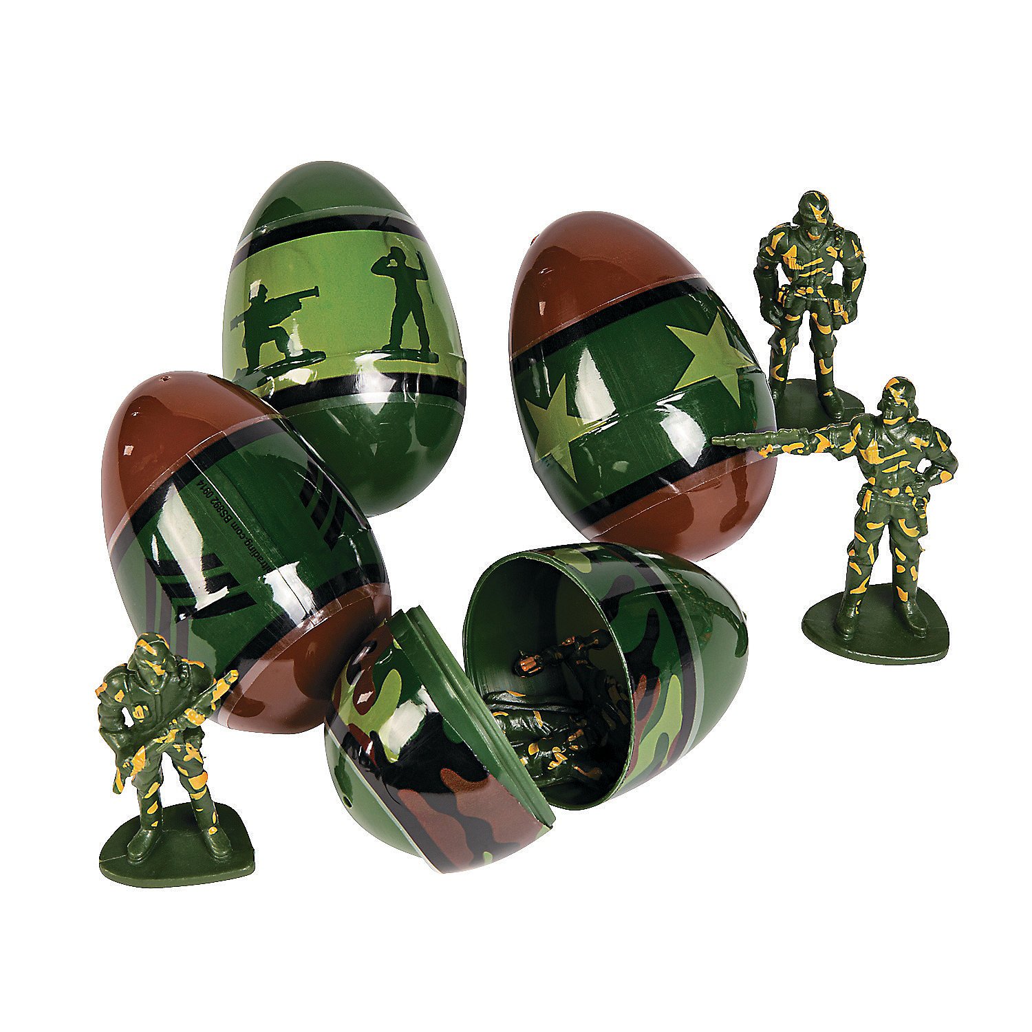 Toy Filled Army Soldier Camouflage Themed Easter Eggs 12