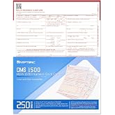 250 Sheets CMS 1500 Claim Forms,HCFA 1500 Insurance Claim Forms,New Version HCFA 1500 02/2012 Revision,Laser &amp; Inkjet Compatible,Letter Size 8-12" x 11"