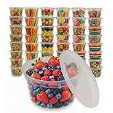 Pokanic Food Storage Containers [10 Set] x [12 oz] Plastic Deli Containers with Lids Slime Soup Meal Prep Containers | BPA Free | Stackable | Leakproof | Microwave/Dishwasher/Freezer (10 Set, 12 oz)