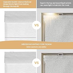 MoDanCeQ Blackout Light Filtering Cordless Top Down