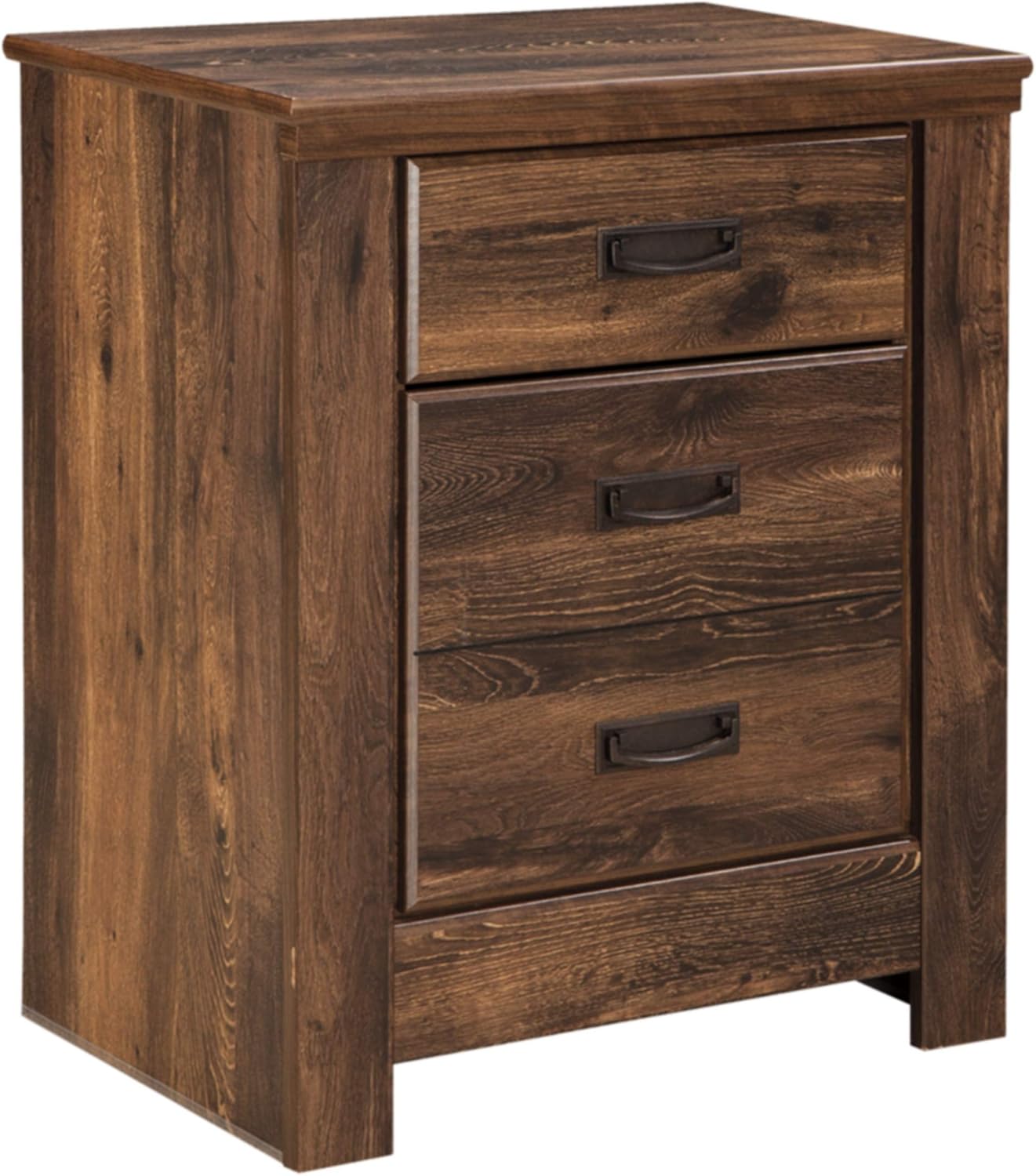 Amazon Com Ashley Furniture Signature Design Quinden Nightstand With 2 Usb Charging Ports 2 Drawers Vintage Casual Dark Brown Furniture Decor
