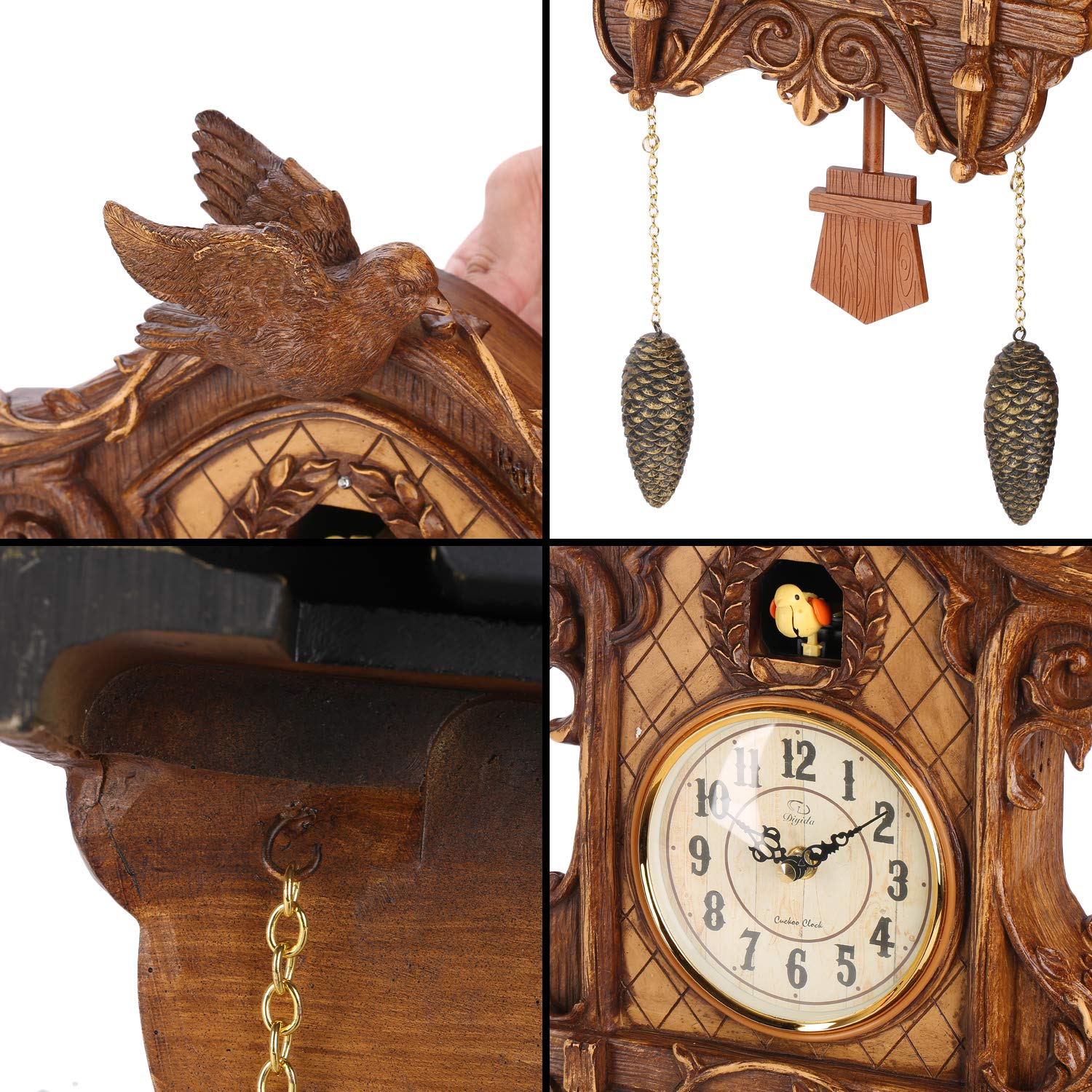 PQ Vivid Large Cuckoo Clock、Wall Cuckoo Clock,Chime Has Automatic Shut