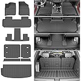 powoq Floor Mat Compatible with 18-24 Chevy Traverse Cargo Mat Replacement for 2018-2024 Chevy Traverse Accessories(Trunk+Backrest+7Seats Floor Mat)