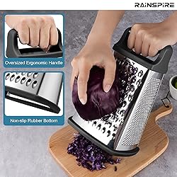 Rainspire Professional Box Grater, Cheese Grater