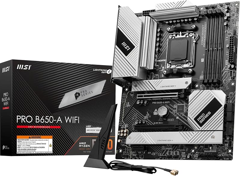 MSI PRO B650-A WIFI Motherboard ATX AMD Ryzen 9000/8000/7000 AM5 DDR5