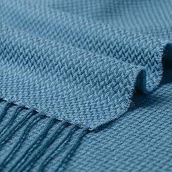 BOURINA Herringbone Two Tone Throw Blanket Faux