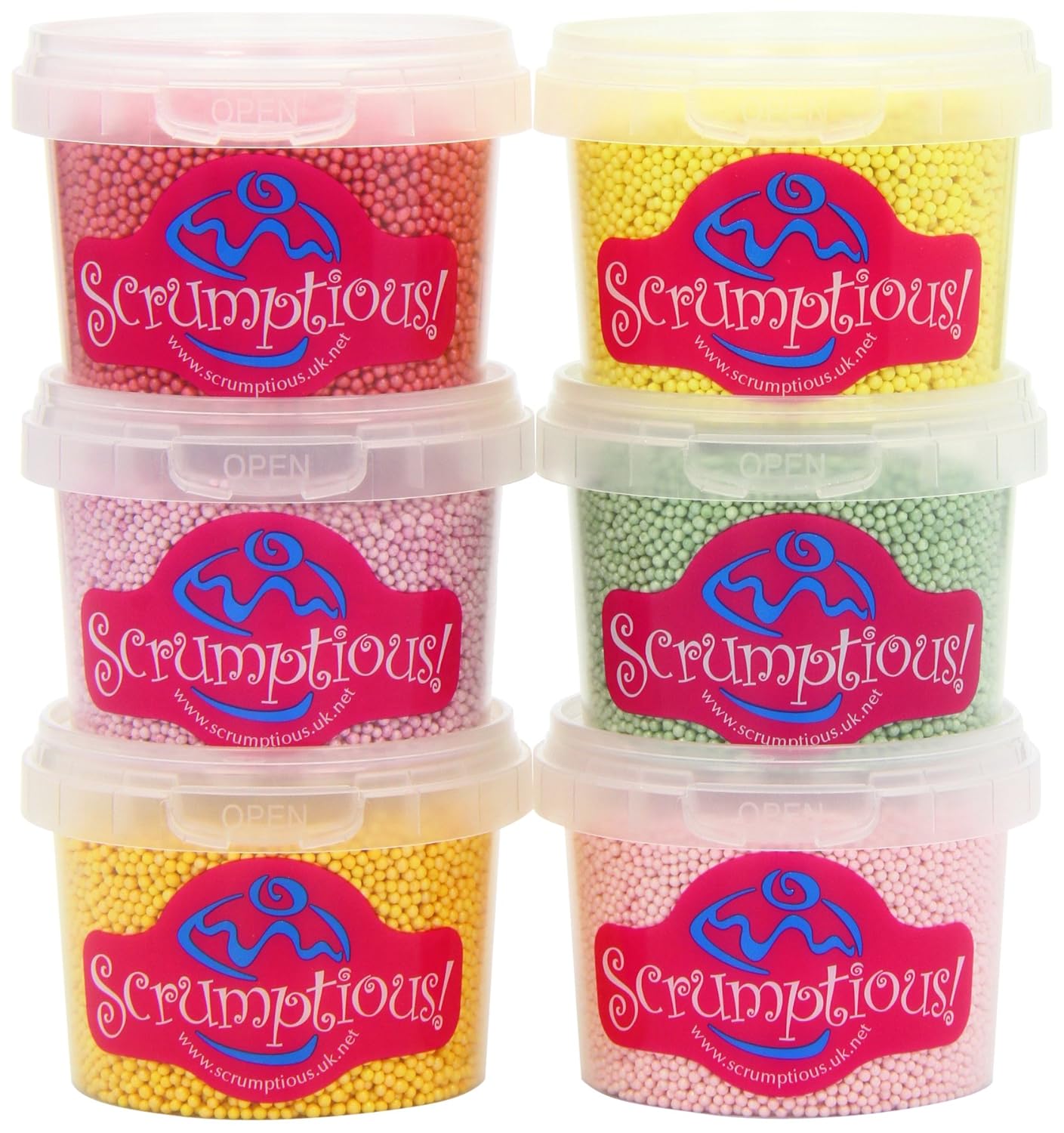 Scrumptious Sprinkles 100/ 1000 Set (Pack of 1, Total 6 Pots) Amazon