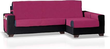 bartali funda de sofa chaise longue gea brazo derecho tamano pequeno 200 cm color fucsia