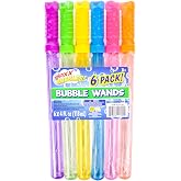Sunny Days Entertainment Maxx Bubbles 4oz Bubble Wands &ndash; 6 Pack Bubble Wand Toy | Summer Fun, Outdoor Birthday Party Favors for Kids, 101799 Blue