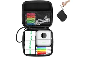 HuiJuKeJi Mini Sticker Printer Case,High-capacity Hard Protective Box for X5/Phomemo M02/T02 Printer,Portable Carrying Case Suitable for Thermal Inkless Photo Printer,Instant Camera,Label Maker