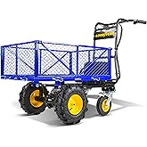 Goodyear Utility Service Cart Power Wagon Wheelbarrow Electric 48V DC Li-Ion Powered 660Lbs Load and 1000Lbs+ Hauling Capacit
