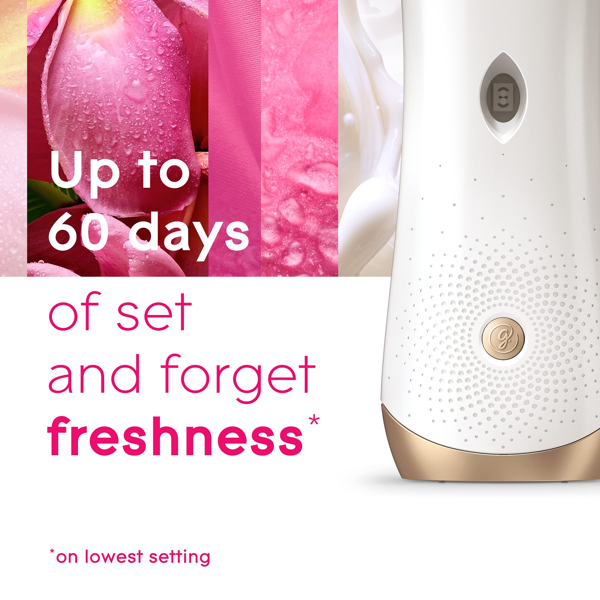 Glade Automatic Spray Refill and Holder Kit, Air Freshener for Home and Bathroom, Tropical Blossoms, 6.2 Oz, 2 Count