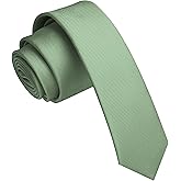 JEMYGINS 1.58" Solid Color Skinny Tie Slim Necktie for Men(4cm)