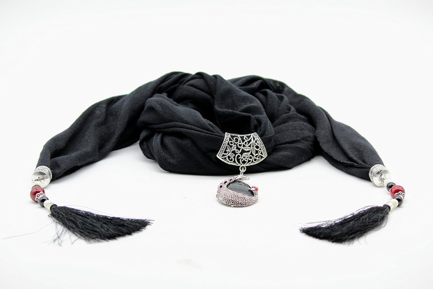 satyam kraft pendant necklace scarf