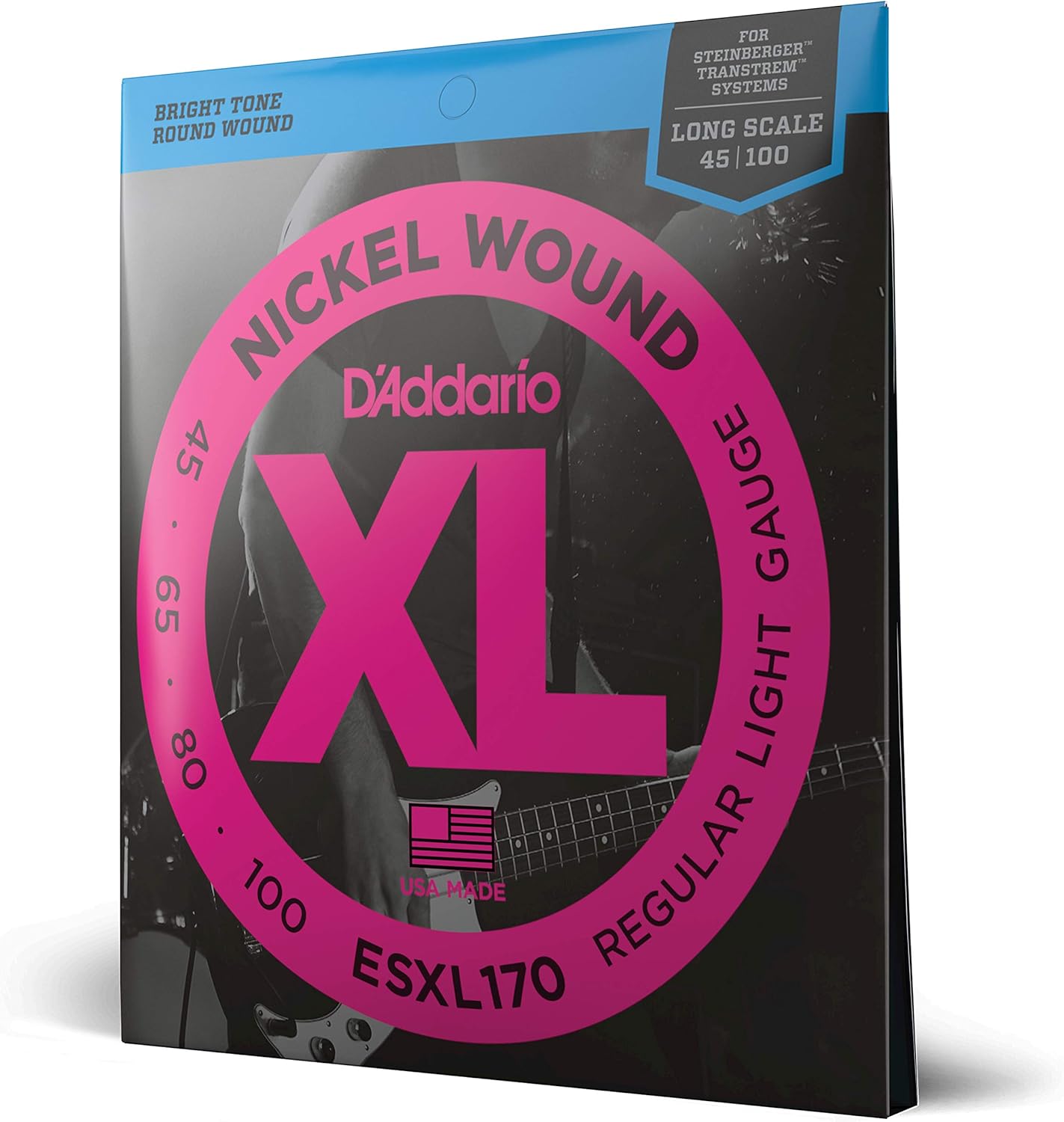 D'Addario ESXL170 XL Nickel Wound Regular Light (.045.100) Double Ball