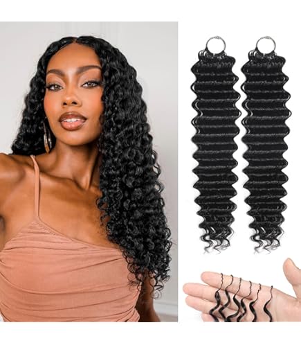 Amazon.com : LUVME Deep Wave Crochet Hair for Black Women, 16 Inch