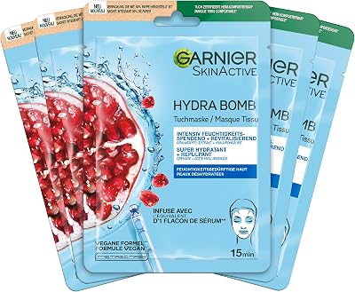 Garnier SkinActive Hydra Bomb Pomegranate Mask Set 5 x 28 g Dry Skin