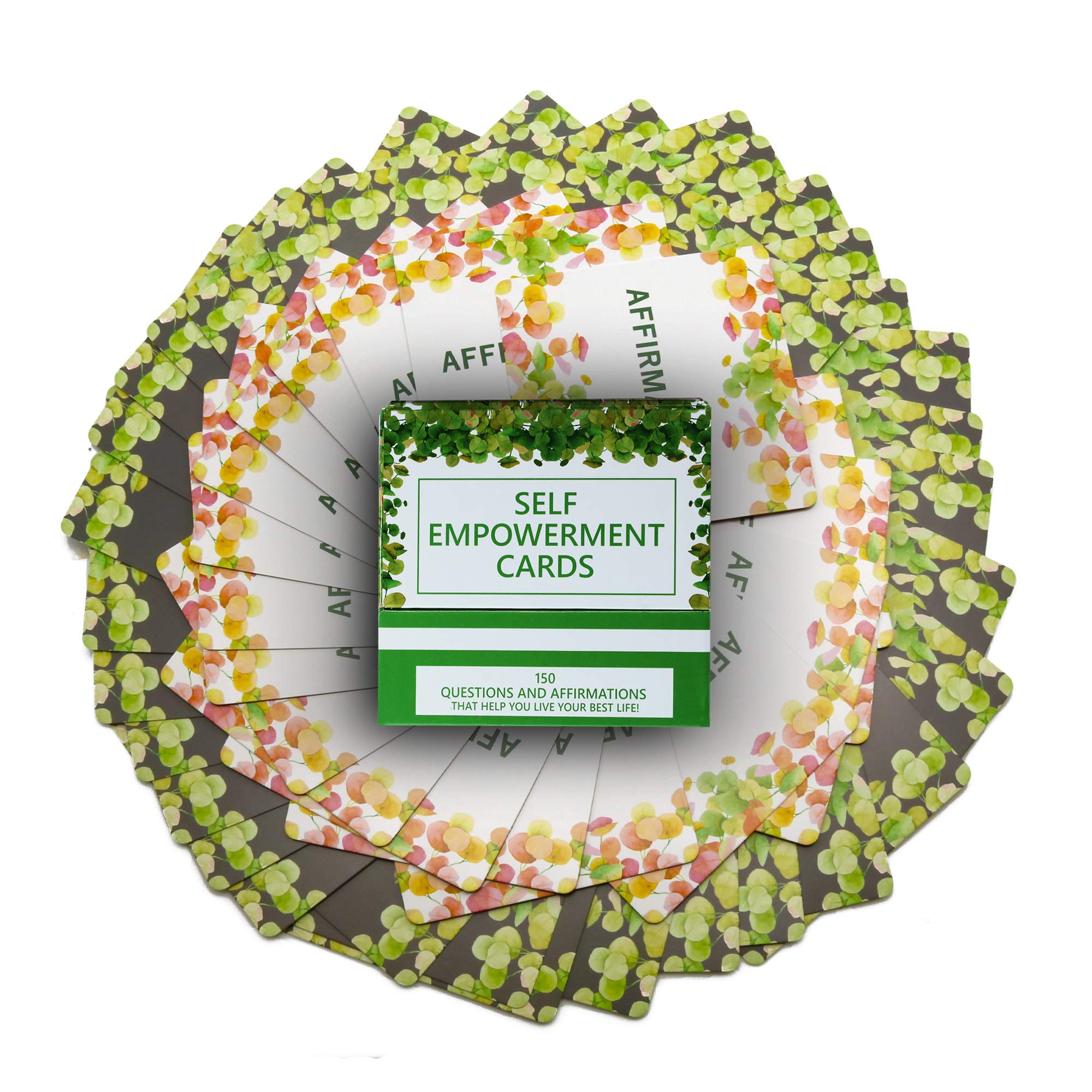 Empowering Questions AND Affirmations - 150 Cards for Meditation, Writing, Self Care Cards – Mindfulness Cards, Affirmation Cards, Collection of Inspirational Quotes