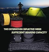 HIKEMAN 50M Reflective Nylon Tent Guy Rope 3mm with 10 Aluminum Tensioners view 7