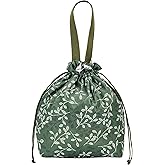 DARO-HGL Reusable Small Lunch Bag,Drawstring Lunch Bag,Insulated Handbag Tote bag with Handle (New Leaf Green)