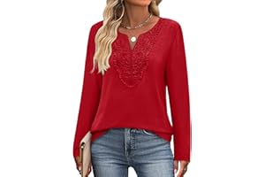 XIEERDUO Boho Tops for Women Blouses Dressy Casual V Neck Long Sleeve Shirts Fall Outfits Trendy Vacation Clothes