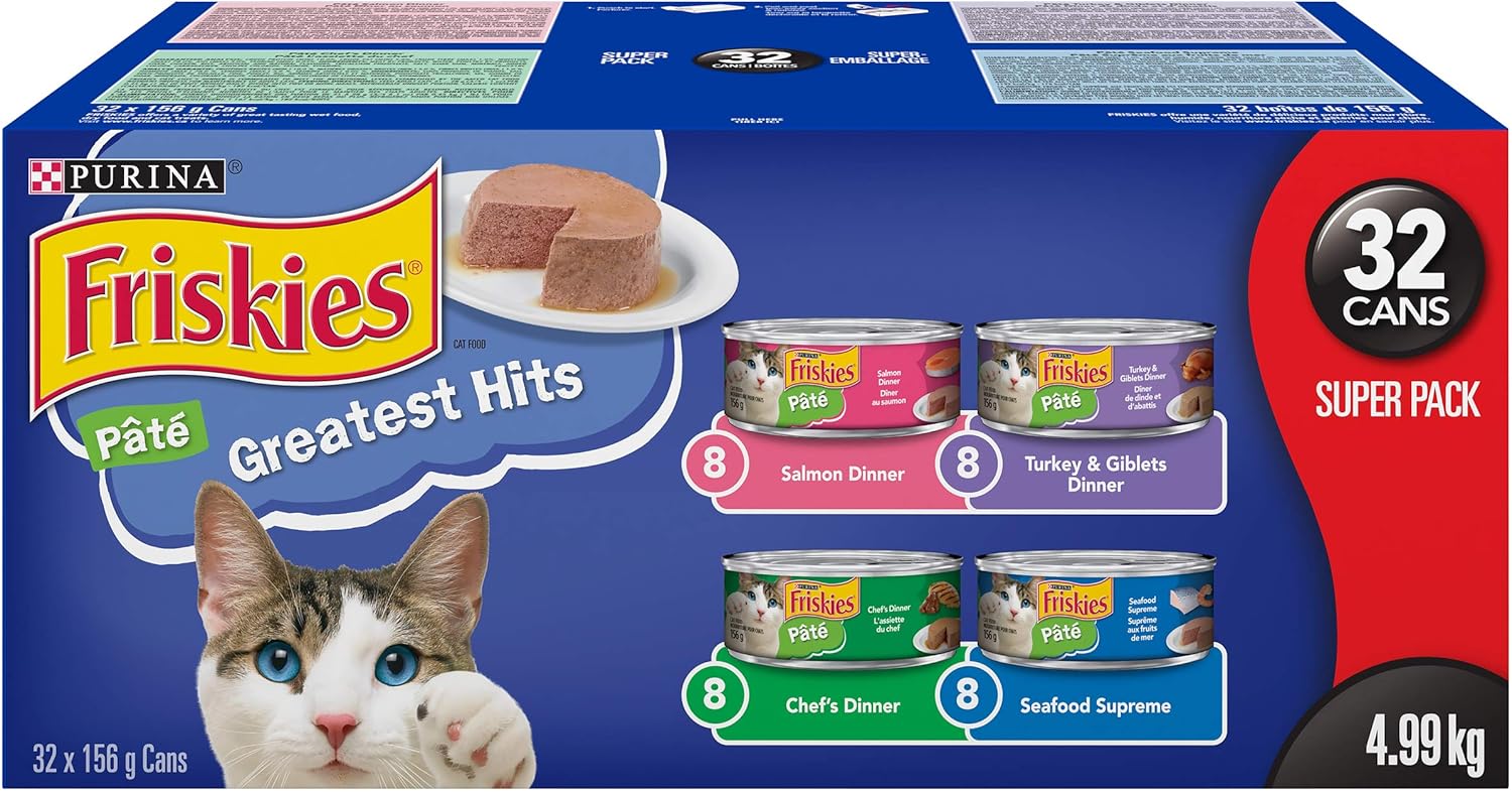 Purina® Friskies® Assortiment de nourriture pour chat humide, SUPER PACK (32 cans) Amazon.ca