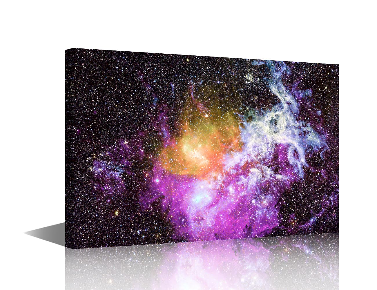 Abstract Canvas Wall Art Nebula in Outer Space Picture Minimalist Art Abstract Painting Print Contemporary Wall Decor for Home Living Room Bedrrom Bathroom Decor Framed Ready to Hang 12x18 in — image 1