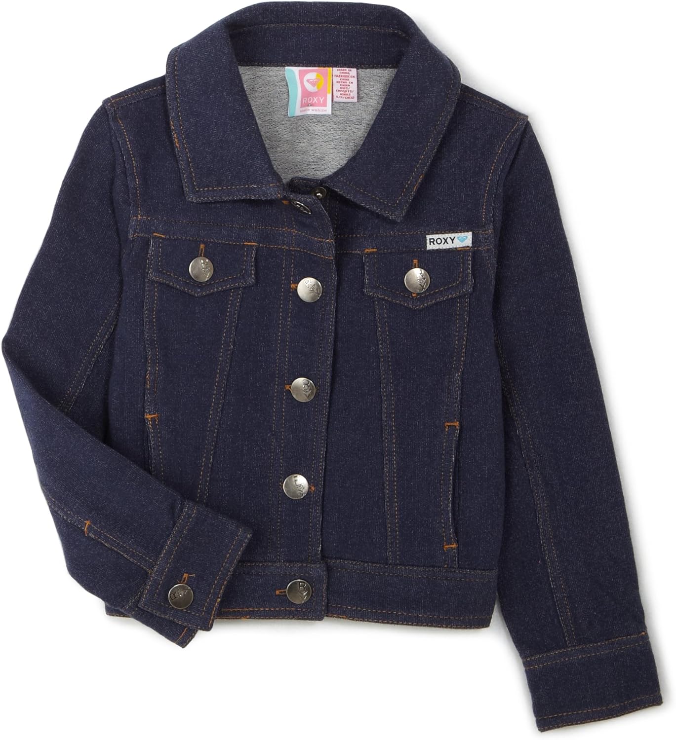 Roxy Little Girls' Tennie Wahine Knit Denim Jacket Amazon.co.uk Clothing