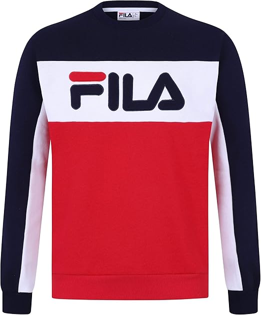 Fila Herren Brock Cut & Sew Sweatshirt, Blau
