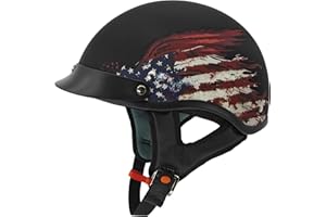 VCAN Cruiser Solid Half Face Motorcycle Helmet